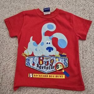Vtg Blue's Clues Red Kids T-Shirt